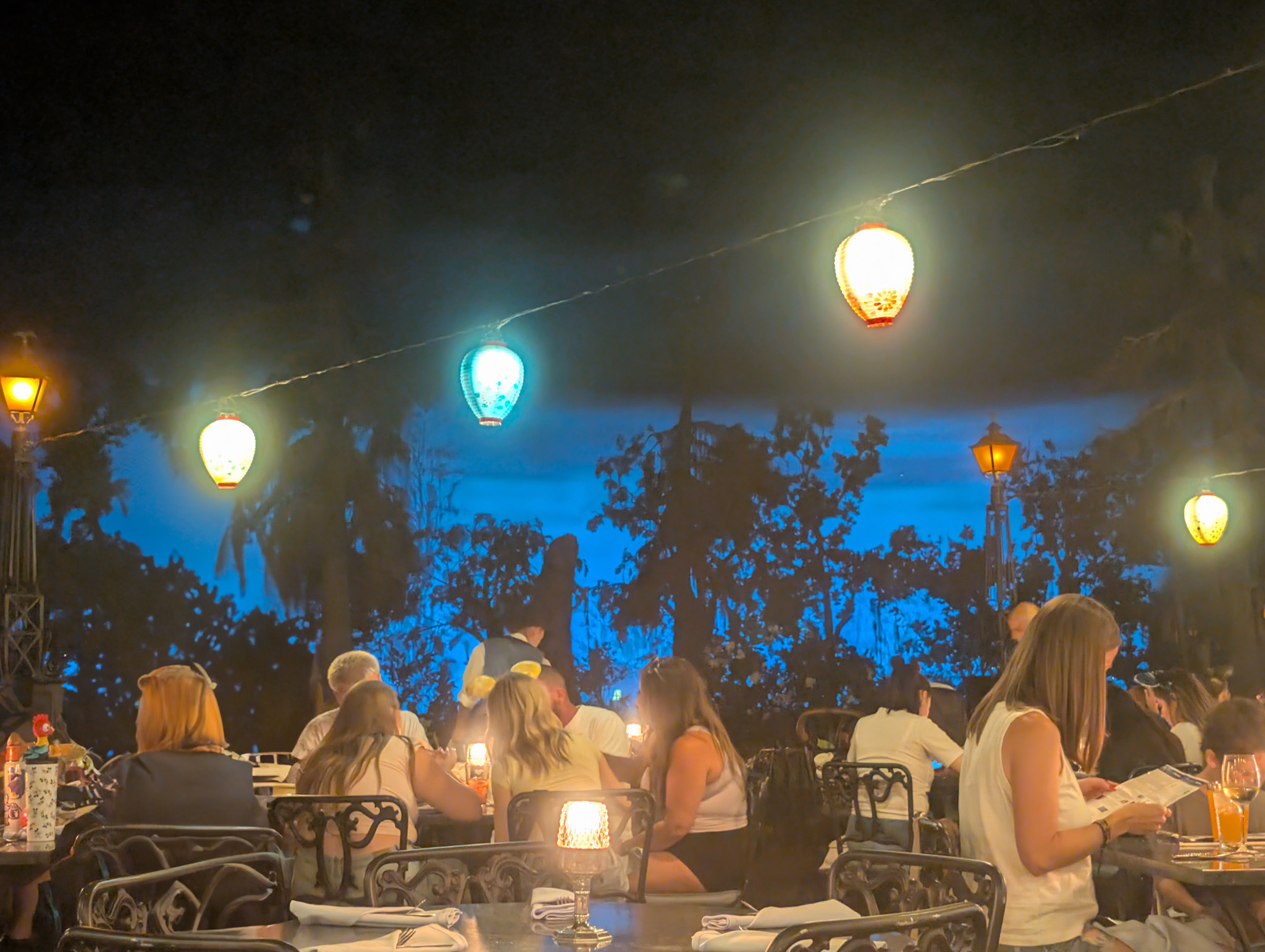 Looking at at the bayou from my table